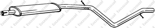 Tłumik, środkowa część 285385 Bosal