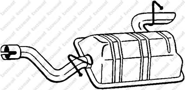 Tłumik, tylna część Mercedes A6394903881