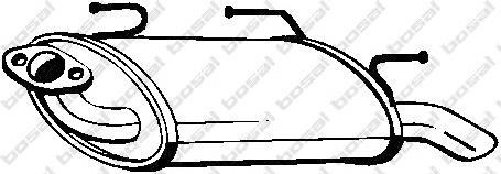 Do koszyka 145611 Bosal Tłumik, tylna część