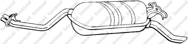 Tłumik, tylna część Mercedes E W124