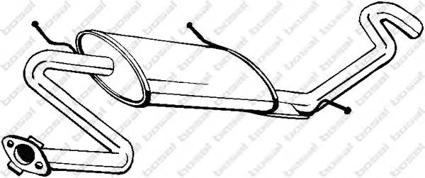 Tłumik, tylna część do Mazda 323 BF