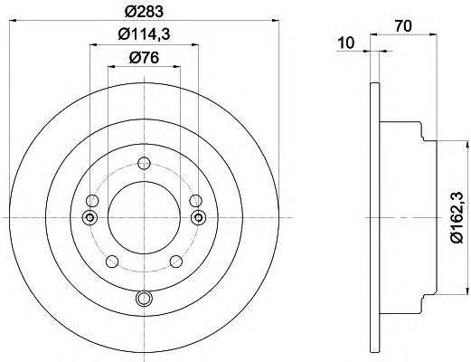 Tarcza hamulcowa tylna KIA Opirus GH