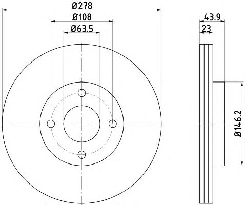 Do koszyka 1751584 Ford Tarcza hamulcowa przednia