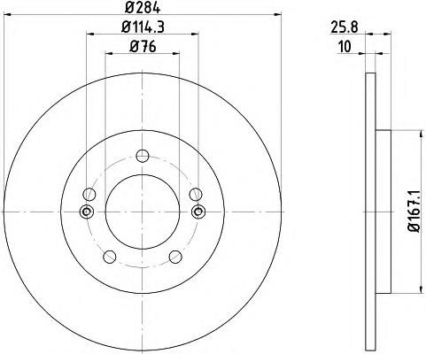 58411A6200 Hyundai/Kia tarcza hamulcowa tylna