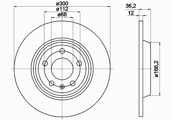 92160103 Textar tarcza hamulcowa tylna