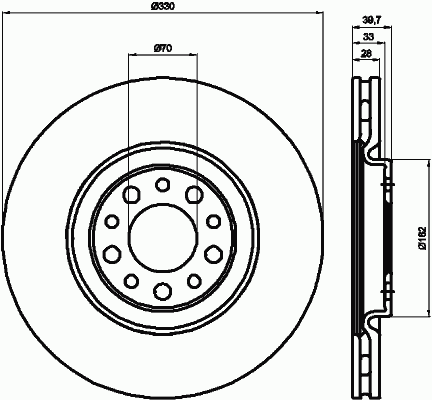 92145103 Textar tarcza hamulcowa przednia