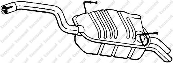 Tłumik, tylna część Citroen C8 EA, EB