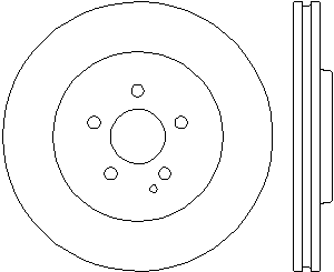Tarcza hamulcowa przednia Mercedes A2204211812