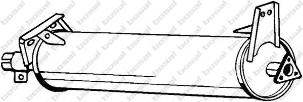 Tłumik, tylna część Volkswagen Transporter 24, 25, 251