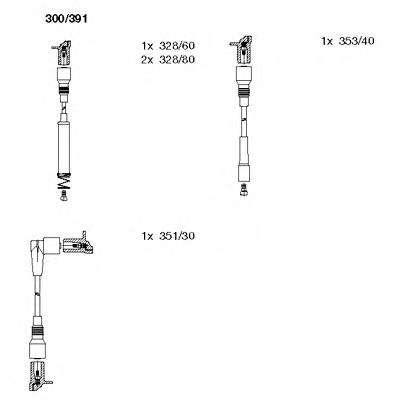 Zestaw przewodów wysokiego napięcia Opel Omega A sedana (16, 17, 19) (1986 - 1994) cena, od 25,49 USD