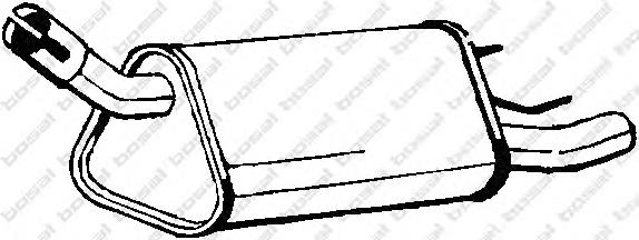 185431 Bosal Tłumik, tylna część