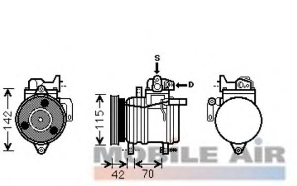 Do koszyka 9770107110 Hyundai/Kia Sprężarka klimatyzacji