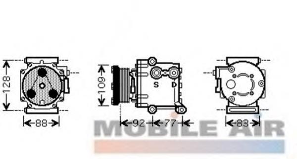 Do koszyka 1681193 Ford Sprężarka klimatyzacji