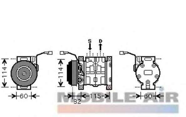Sprężarka klimatyzacji Suzuki 9520065DH0 cena, od 176,20 USD