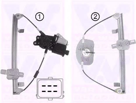 Mechanizm podnoszenia szyby drzwi przednich lewych do Opel Corsa E X15