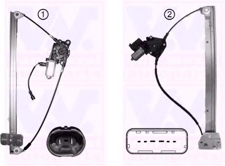 4500493 Opel Mechanizm podnoszenia szyby drzwi przednich prawych