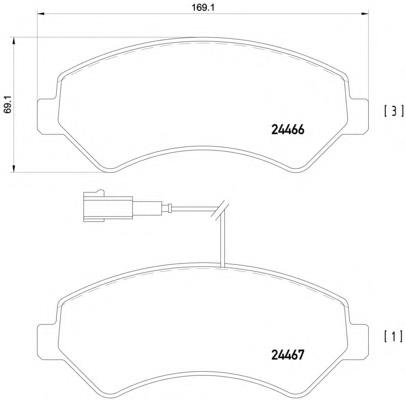 Do koszyka 77367090 Fiat/Alfa/Lancia Klocki hamulcowe przednie tarczowe