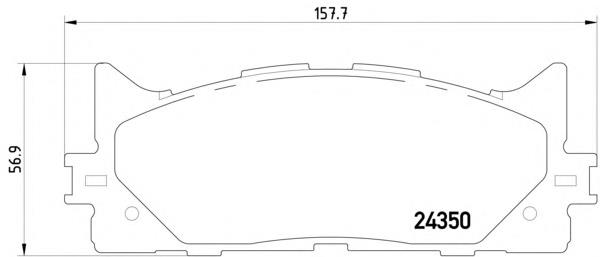 2435001 Textar Klocki hamulcowe przednie tarczowe
