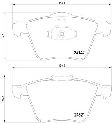 2414201 Textar Klocki hamulcowe przednie tarczowe