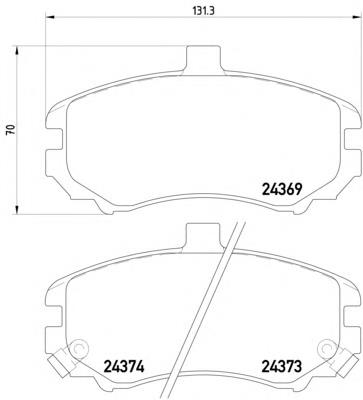 2436901 Textar Klocki hamulcowe przednie tarczowe