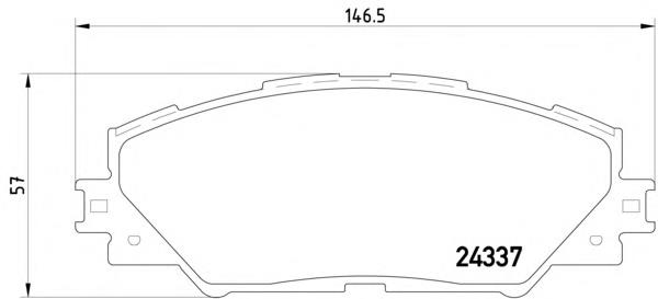 2433701 Textar klocki hamulcowe przednie tarczowe