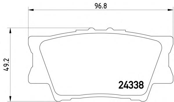2433801 Textar Okładziny (klocki) do hamulców tarczowych tylne