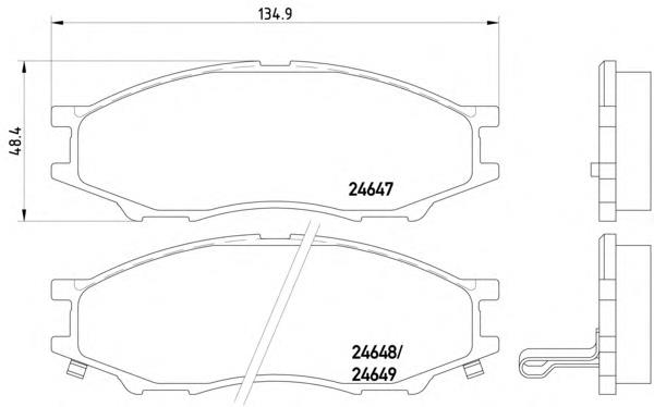Klocki hamulcowe przednie tarczowe AY040NS073 Nissan/Infiniti