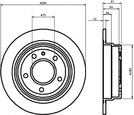 Tarcza hamulcowa tylna 15742 ABS