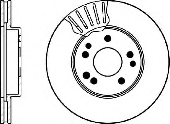 Tarcza hamulcowa przednia A1244212412 Mercedes