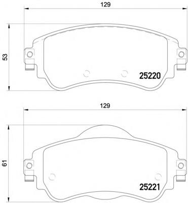 Do koszyka 00004254A9 Peugeot/Citroen Klocki hamulcowe przednie tarczowe
