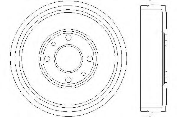 Do koszyka 51816526 Fiat/Alfa/Lancia Bęben hamulcowy tylny