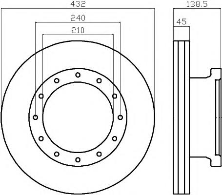 2992477 Iveco Tarcza hamulcowa przednia