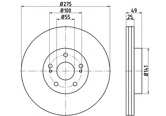 92173103 Textar Tarcza hamulcowa przednia