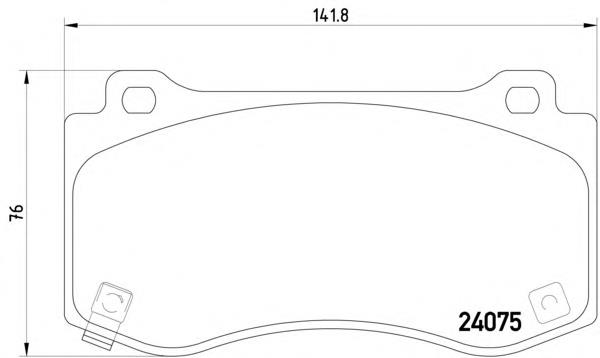 Klocki hamulcowe przednie tarczowe Chrysler 68144213AA