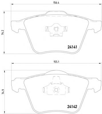 2414101 Textar klocki hamulcowe przednie tarczowe