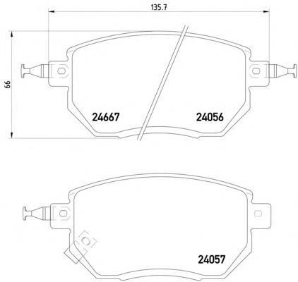 2405601 Textar klocki hamulcowe przednie tarczowe