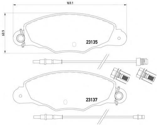 425211 Peugeot/Citroen Klocki hamulcowe przednie tarczowe