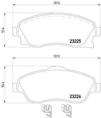 2322501 Textar Klocki hamulcowe przednie tarczowe