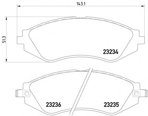 2323401 Textar klocki hamulcowe przednie tarczowe