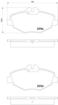 2374303 Textar Klocki hamulcowe przednie tarczowe