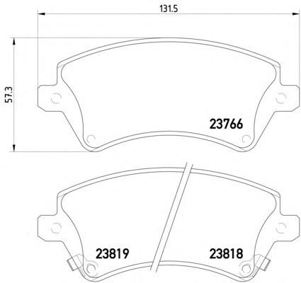 2376601 Textar Klocki hamulcowe przednie tarczowe