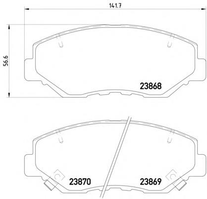 2386801 Textar Klocki hamulcowe przednie tarczowe