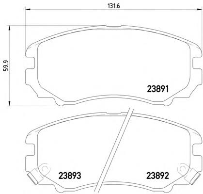 2389101 Textar Klocki hamulcowe przednie tarczowe