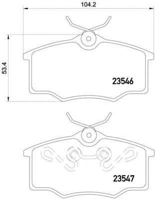 2354601 Textar Klocki hamulcowe przednie tarczowe