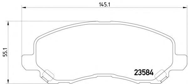 2358401 Textar Klocki hamulcowe przednie tarczowe