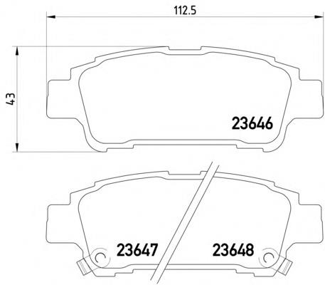 2364601 Textar okładziny (klocki do hamulców tarczowych tylne)