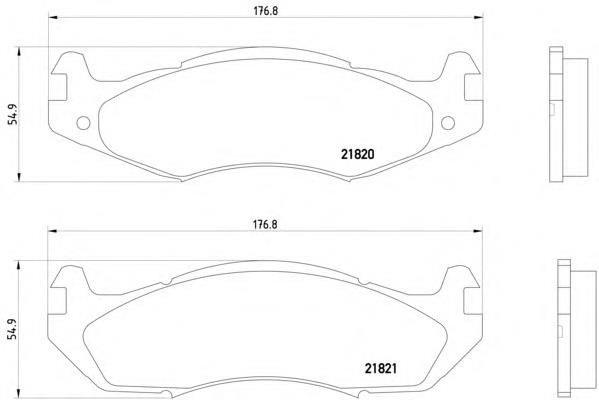 Klocki hamulcowe przednie tarczowe MKD203 Chrysler