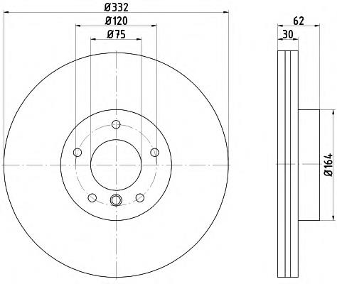 Do koszyka 34116771985 BMW Tarcza hamulcowa przednia