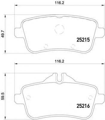 0004206504 Mercedes okładziny (klocki do hamulców tarczowych tylne)