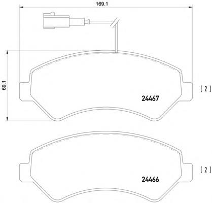 Klocki hamulcowe przednie tarczowe 77367090 Fiat/Alfa/Lancia
